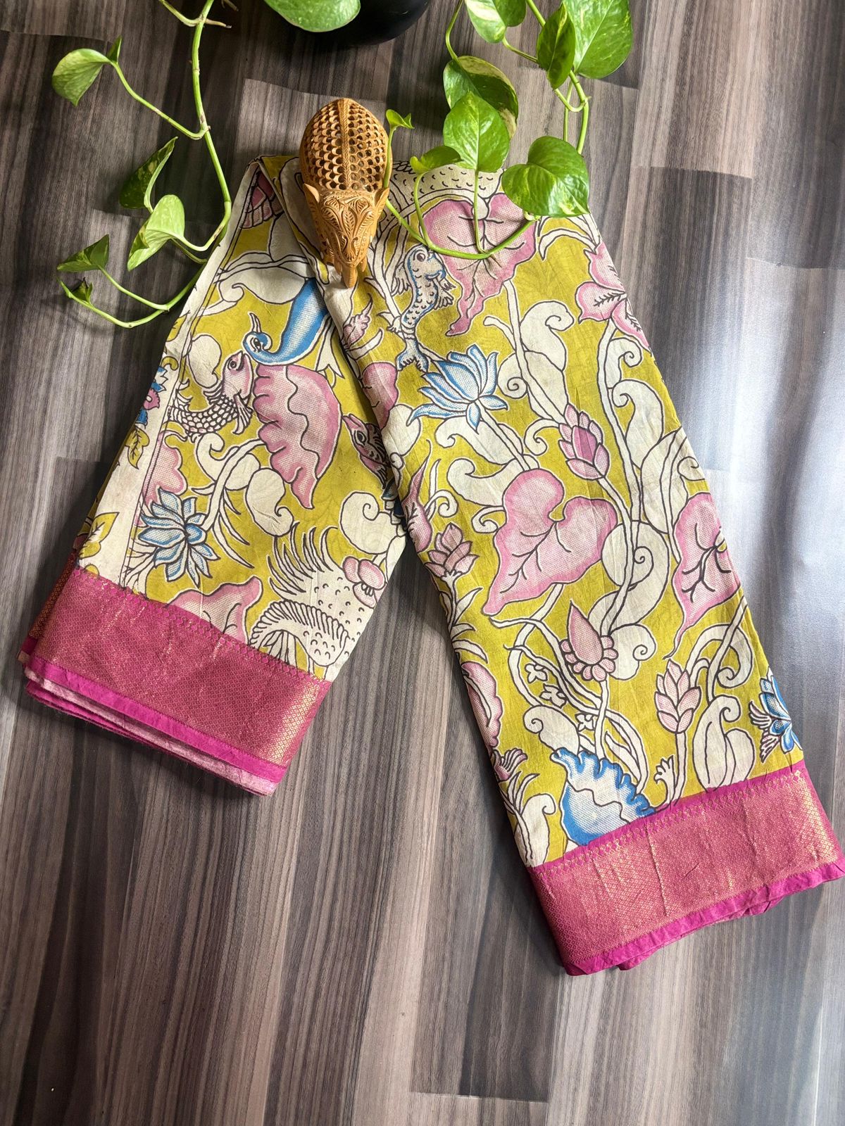New Pastel Pink Kalamkari